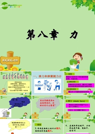 九年级物理 弹力 弹簧测力计课件人教新课标版 课件