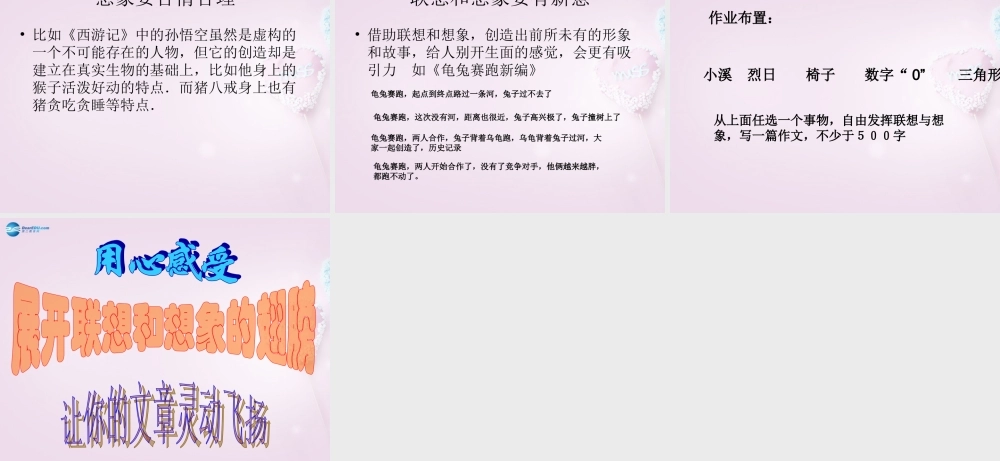 四川省华蓥市明月镇七年级语文上册 发挥联想和想象课件 (新版)新人教版 课件