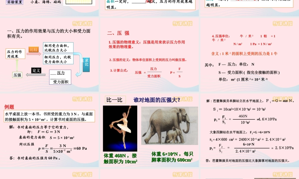 八年级物理下册 9.1压强课件 (新版)新人教版 课件