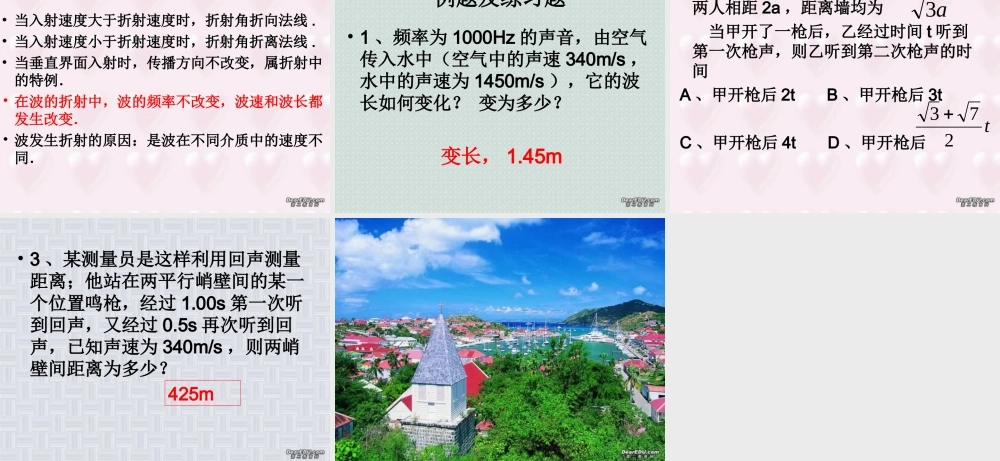 广东省高二物理惠更斯原理课件 新课标 人教版 课件