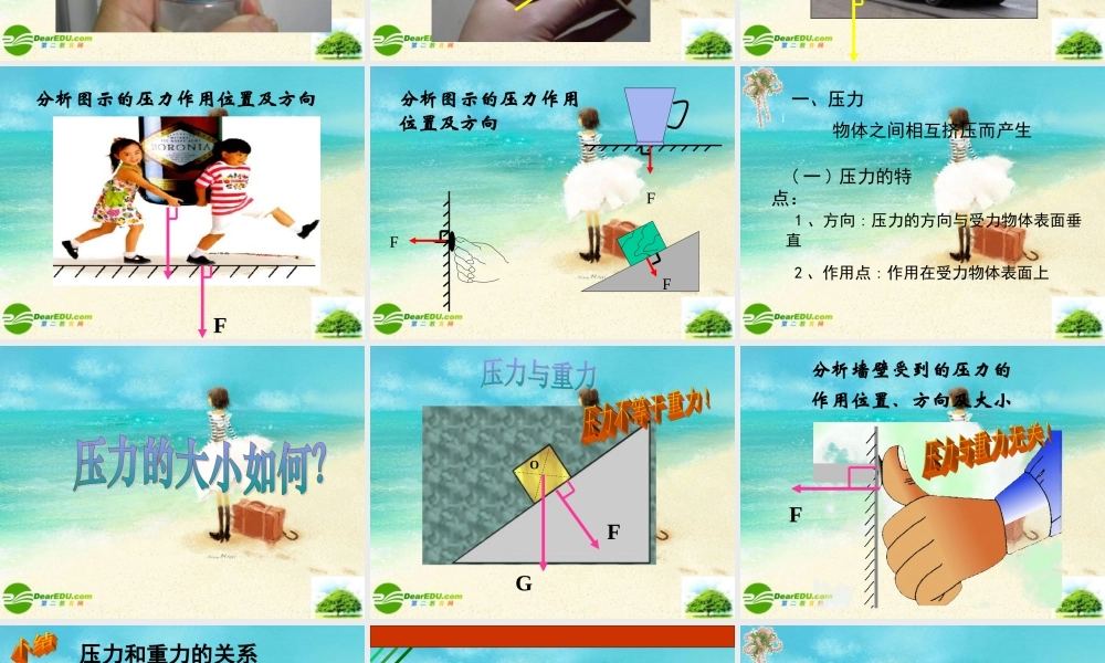 八年级物理下册 (压力)课件 沪粤版 课件