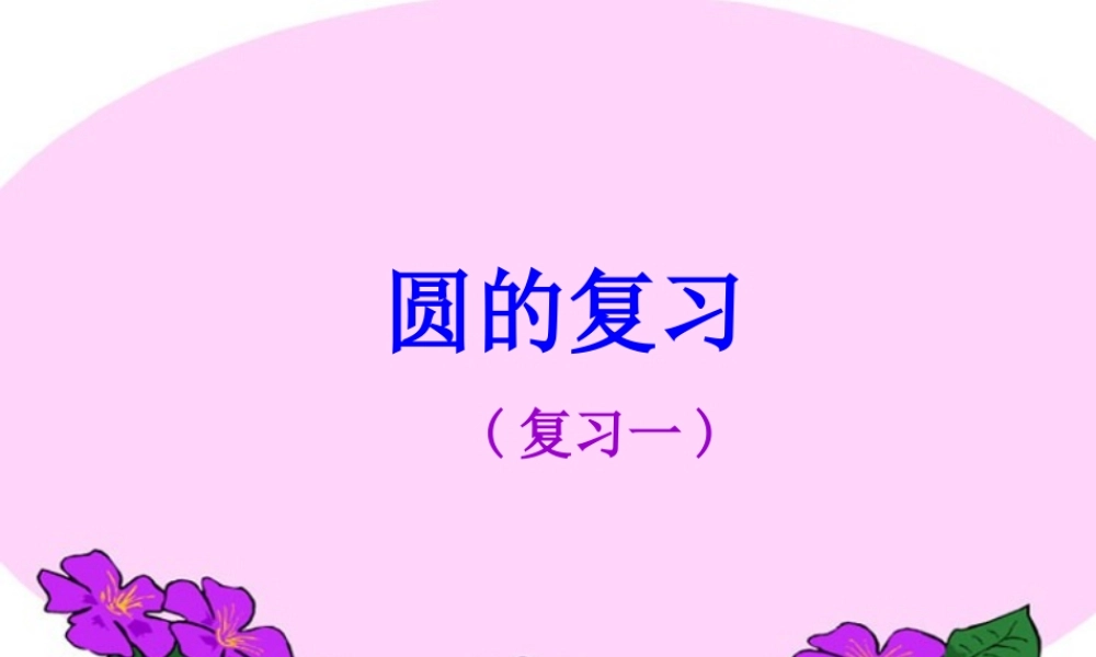 九年级数学圆全章复习 新课标 人教版 华东师大版 课件