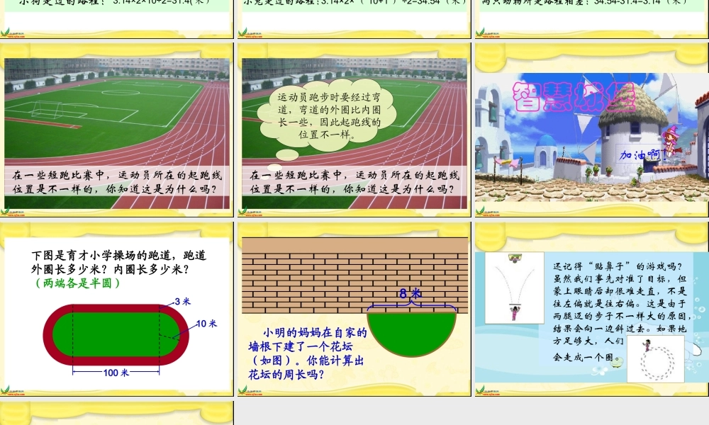 北师大版数学六年级上册《起跑线》课件