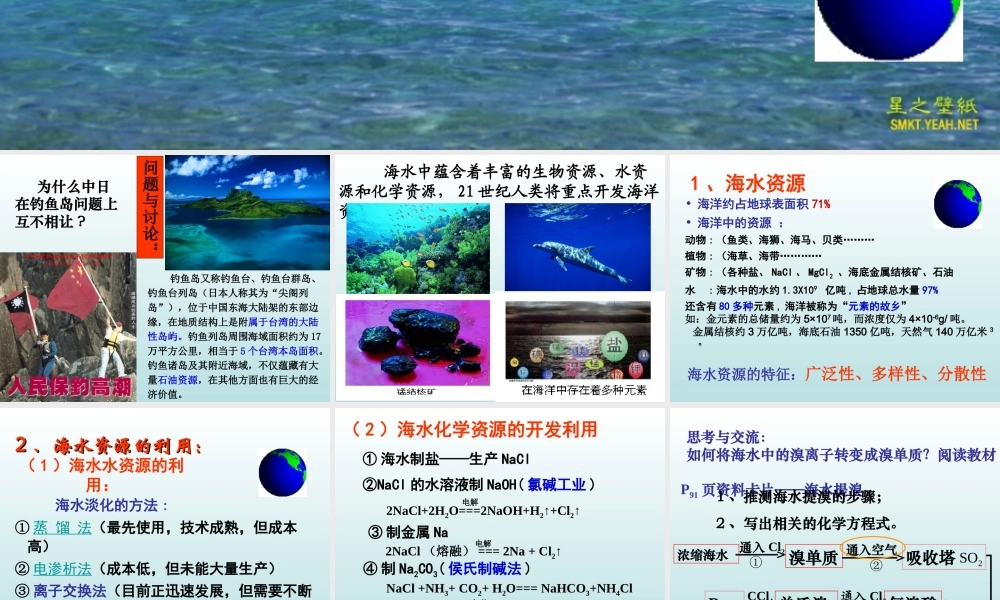 海水资源的开发利用