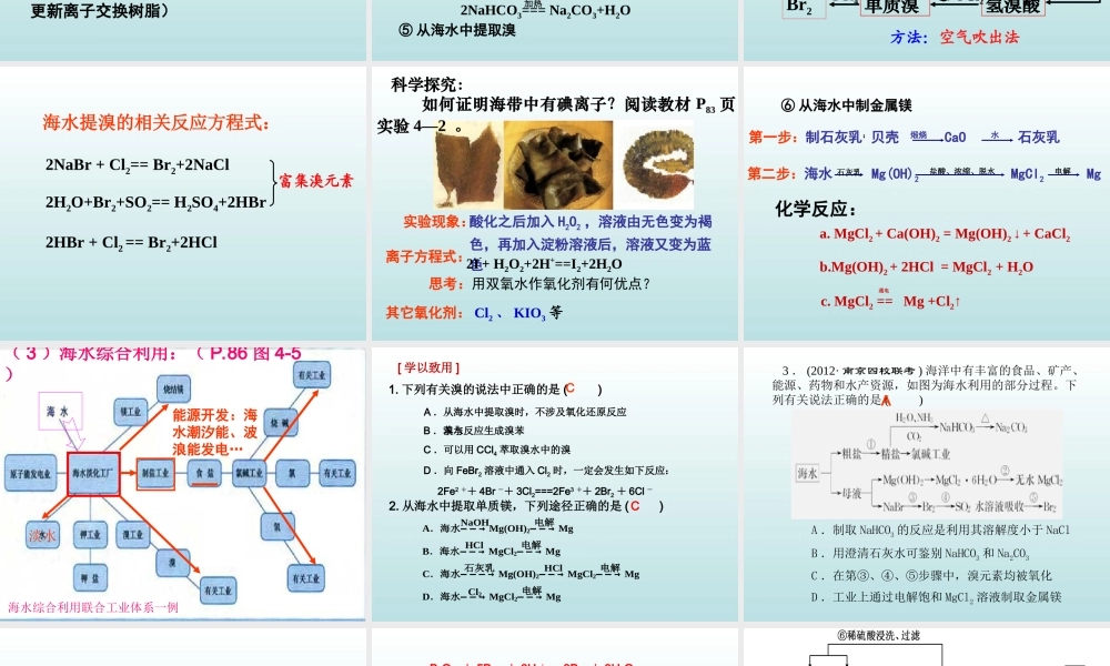 海水资源的开发利用