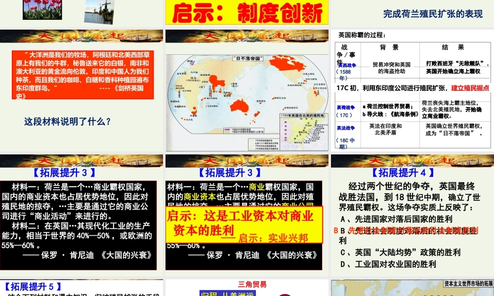 必修2第六课殖民扩张与世界市场的拓展