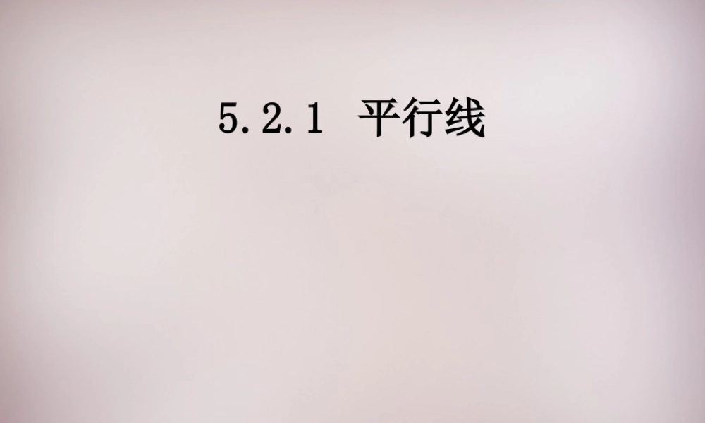 中学七年级数学下册 5.2.1 平行线课件 (新版)新人教版