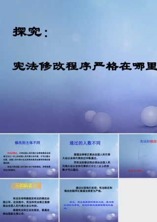 八年级政治下册 第5单元 与法同行 第15课 神圣的宪法 探究 宪法修改程序严格在哪里素材 苏教版 素材