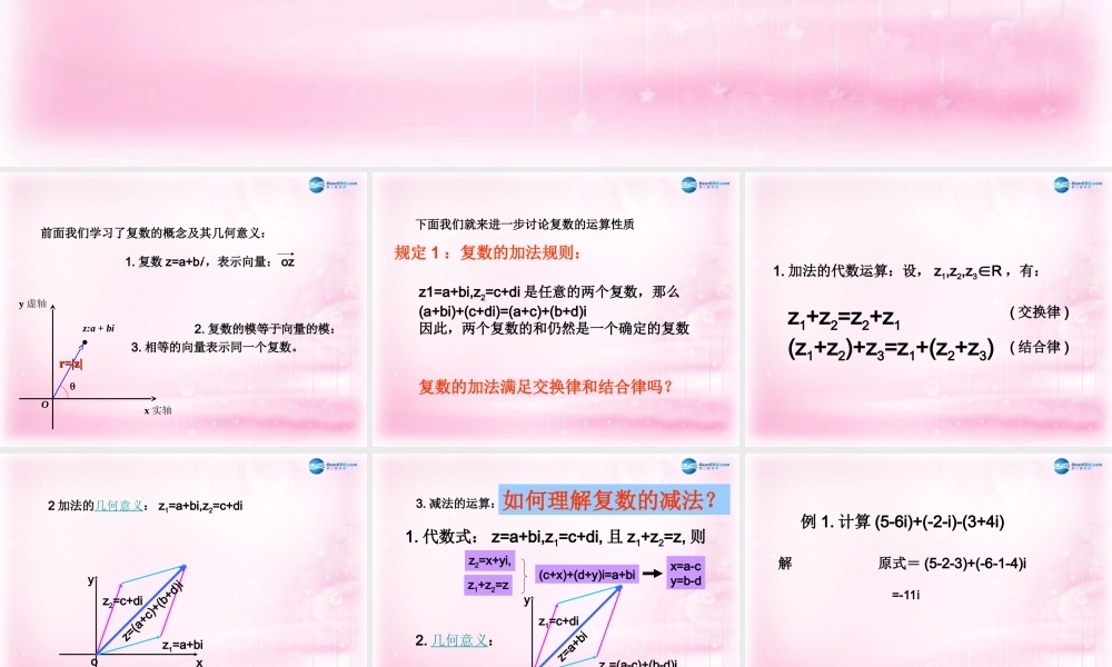 数学 3.2 复数代数形式的四则运算课件 新人教A版选修1-2 课件