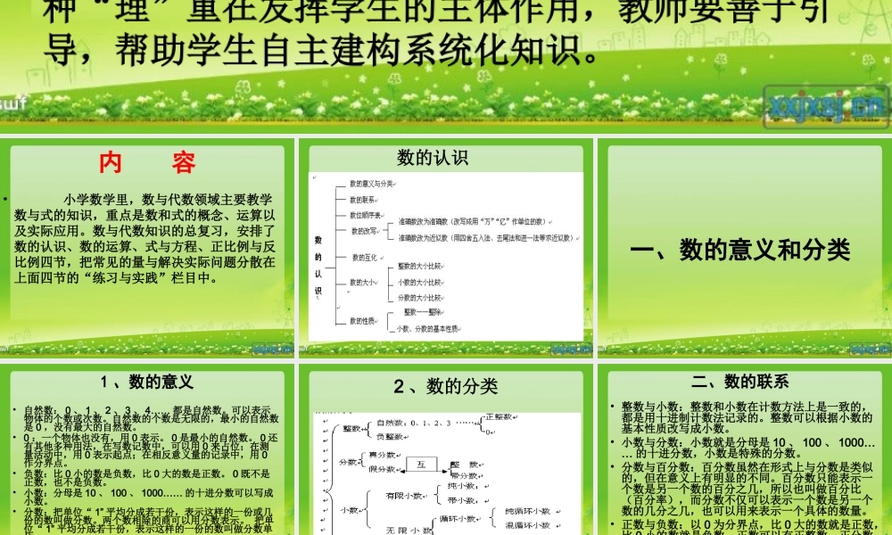 小学毕业班数与代数复习