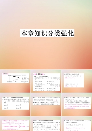 九年级数学上册 第2章 一元二次方程本章知识分类强化作业课件 (新版)北师大版 课件