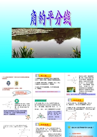 九年级数学角的平分线2ppt 课件
