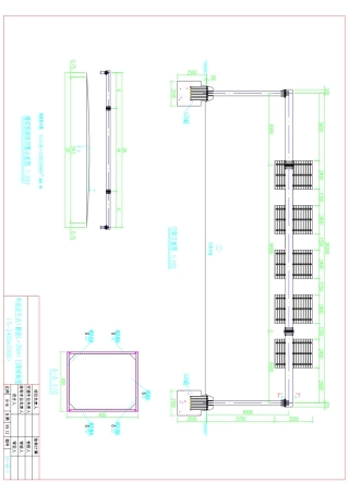 中间法兰式跨径L=26M门架结构图(5-2400×3200)
