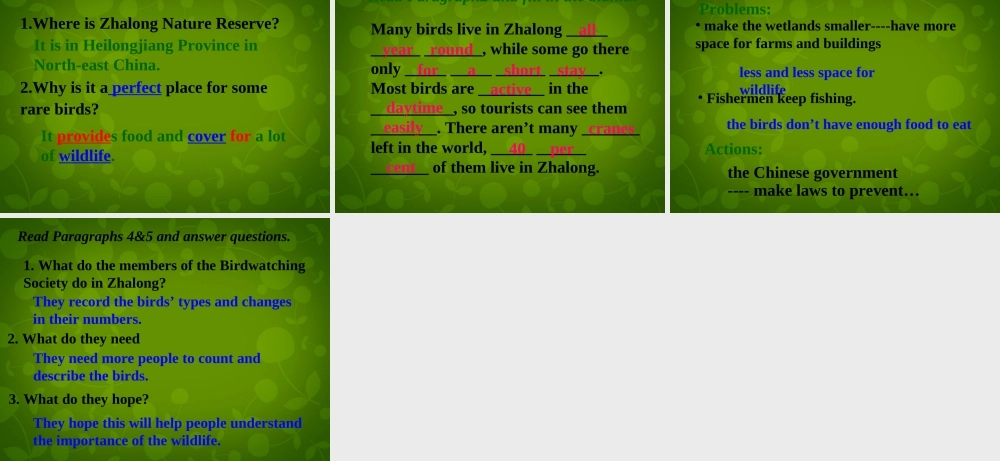 八年级英语上册 Unit 6 Bird watching Reading 1课件 (新版)牛津版 课件