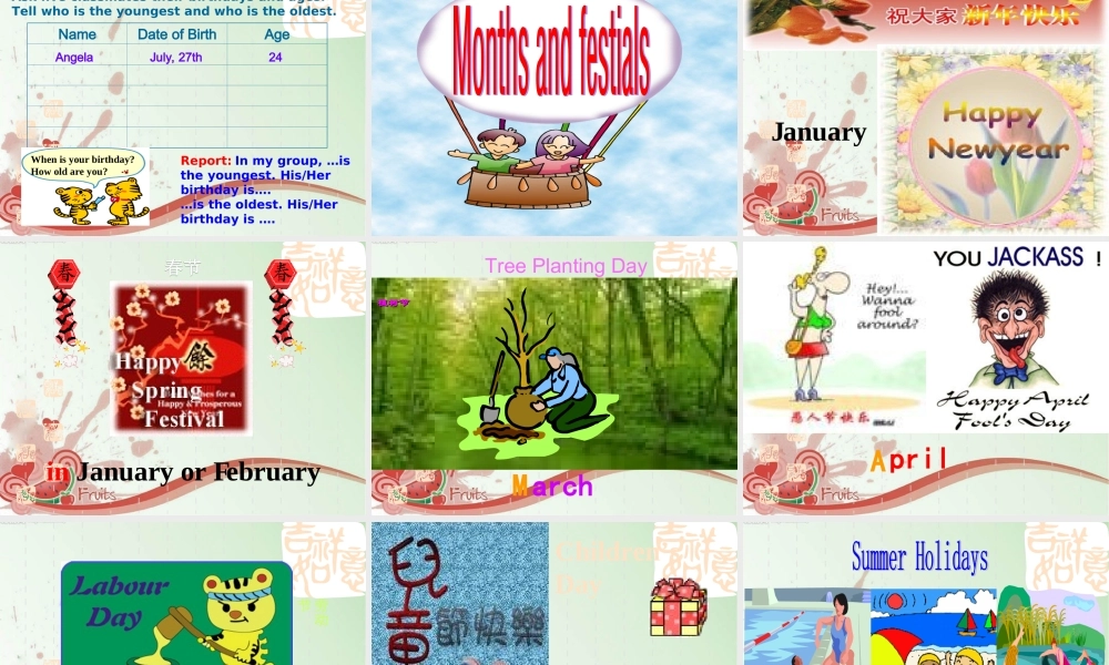七年级英语上册 Unit 8 When is your birthday Period 2课件 人教新目标版 课件