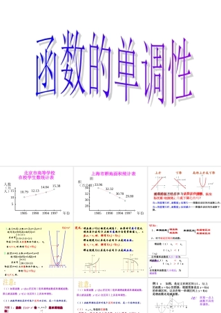 人教版高中数学课件：函数的单调性-