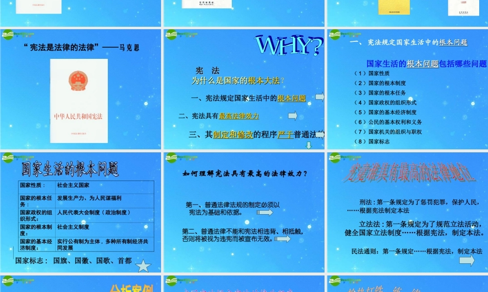 八年级政治下册 5.3宪法保障公民权利 课件 粤教版 课件
