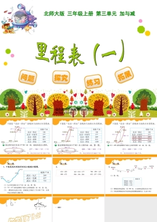 三年级上册第三单元里程表(一)课件