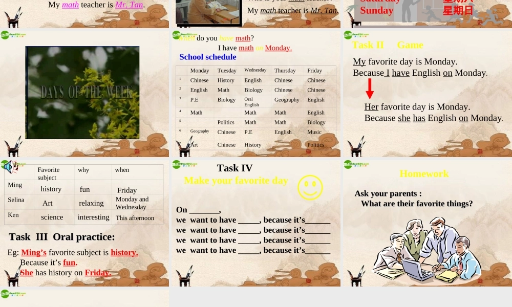 七年级英语上册 Unit 12 My favorite subject is science课件 人教新目标版 课件