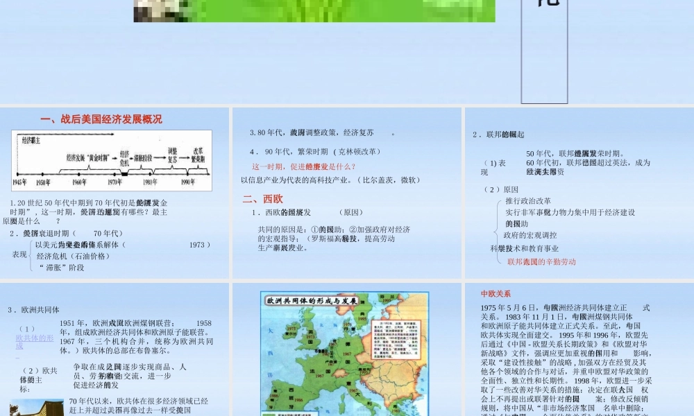 九年级历史下册 第四单元第16课主要资本主义国家发展变化课件 华东师大版 课件
