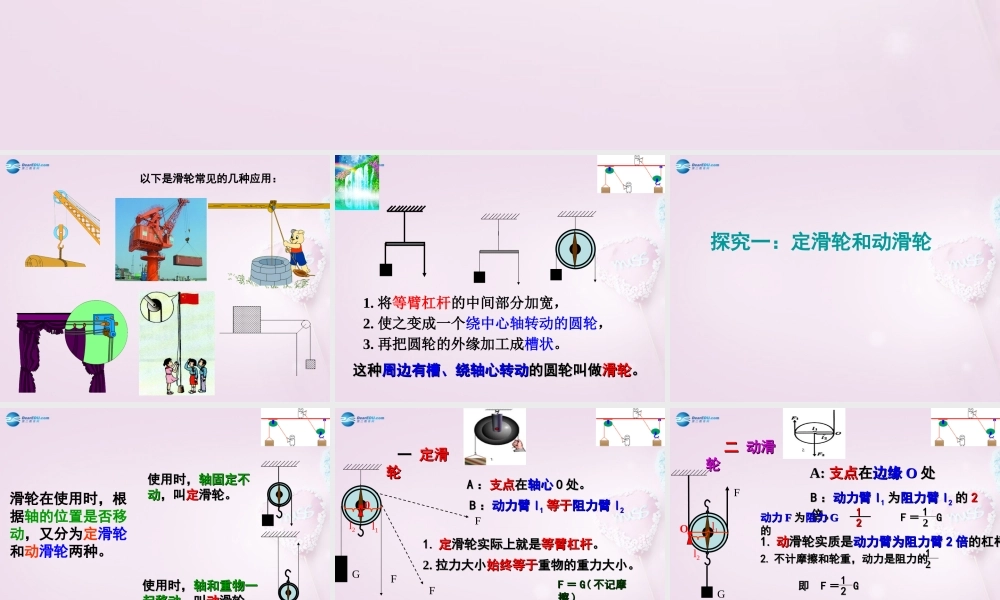 八年级物理下册 第12章 第2节 滑轮课件 (新版)新人教版