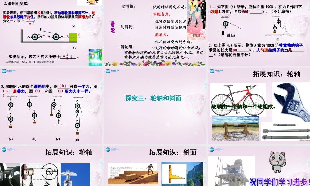 八年级物理下册 第12章 第2节 滑轮课件 (新版)新人教版