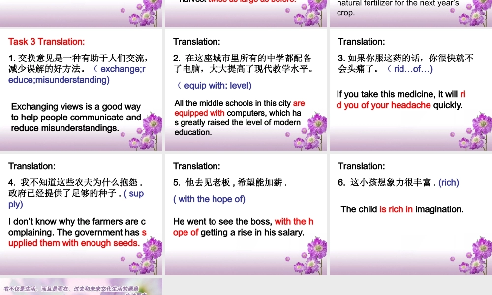 广东省高考英语复习Unit2 Working the land 新课标 人教版 试题