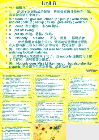 九年级英语Unit8复习课件 人教新目标版 课件