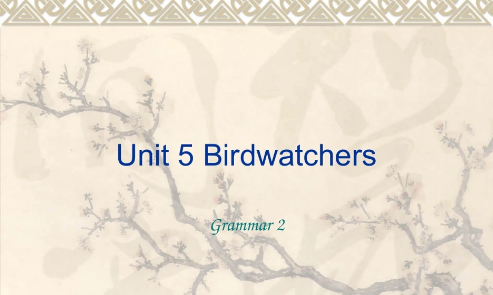 英语：Unit5BirdwatchersGrammar2课件(译林牛津八年级上)