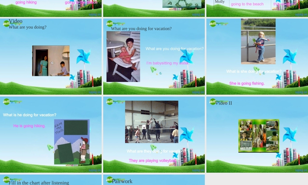 八年级英语上册 Unit 3 What are you doing for vacation课件 人教新目标版 课件