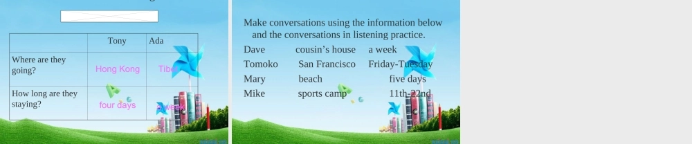 八年级英语上册 Unit 3 What are you doing for vacation课件 人教新目标版 课件