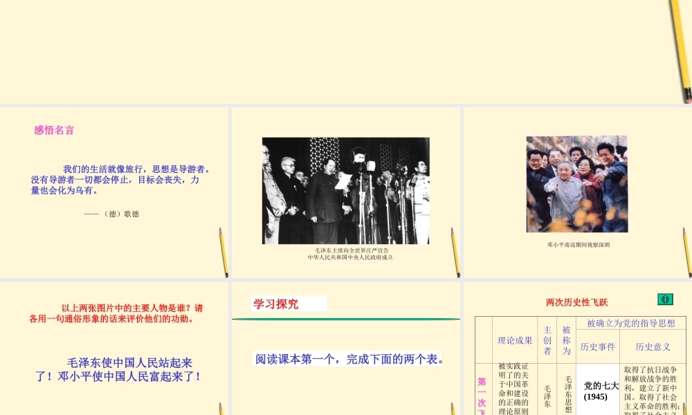 八年级政治下册 第十四课(导航明灯)课件 陕教版 课件