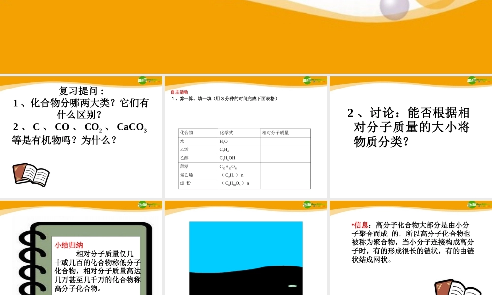 九年级科学上册 第二章第二节分子中的 巨人 课件(2)华师大版 课件
