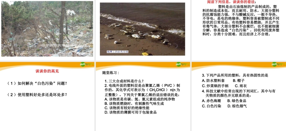 九年级科学上册 第二章第二节分子中的 巨人 课件(2)华师大版 课件