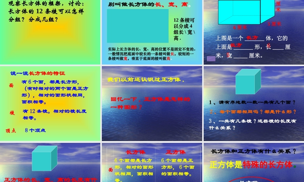 长方体正方体的认识