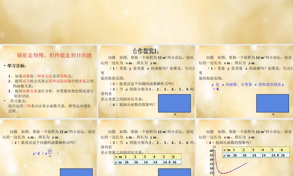 八年级数学下册 19.1.2 函数的图像课件2 (新版)新人教版 课件