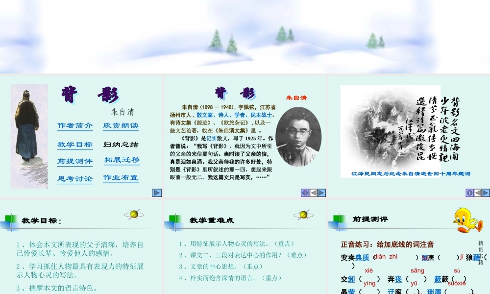 八年级语文背影课件6 新课标 人教版 课件