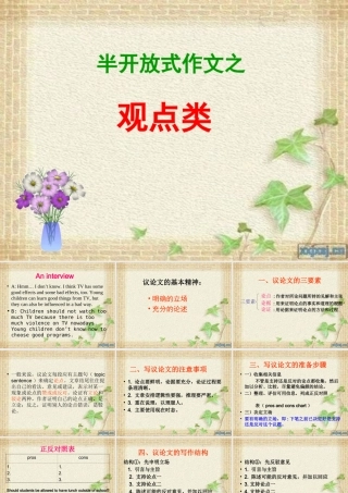 短文写作之半开放式作文
