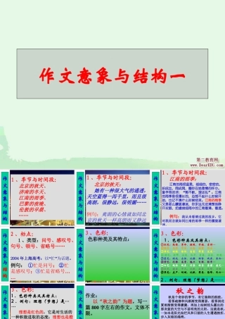 作文意象与结构课件 新课标 人教版 课件