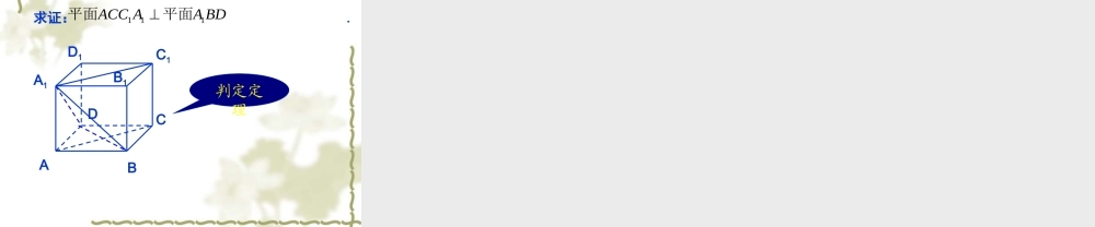 平面与平面垂直的判定