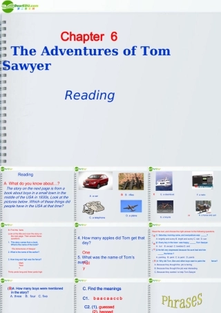 八年级英语下册 Chapter 6 The Adventures of Tom Sawyer课件 牛津深圳版 课件