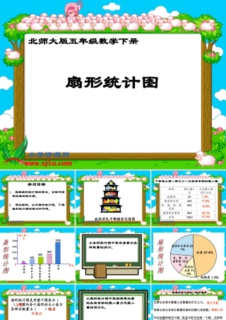 北师大版数学五年级下册《扇形统计图》PPT课件之三