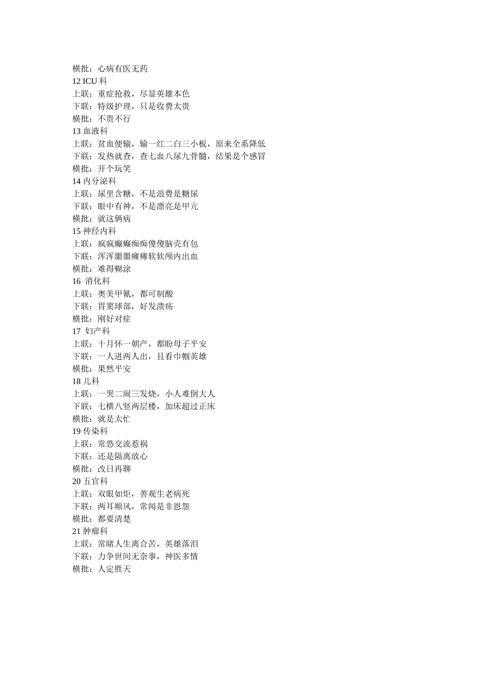 医院各科室的对联如下_第2页