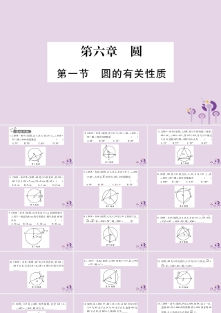 中考数学复习 第一轮 考点系统复习 第6章 圆 第1节 圆的有关性质习题课件