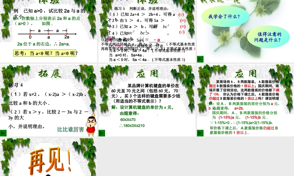 5.2不等式的基本性质2