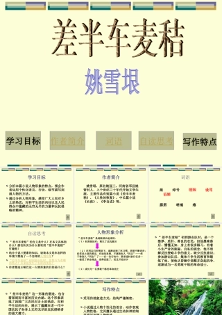 差半车麦秸九年级语文课件示例三 语文版 课件