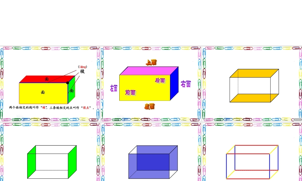 信息窗一(长方体和正方体的认识)