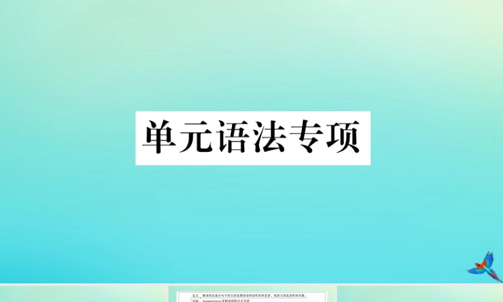九年级英语全册 Unit 5 What are the shirts made of单元语法专项习题课件 (新版)人教新目标版 课件
