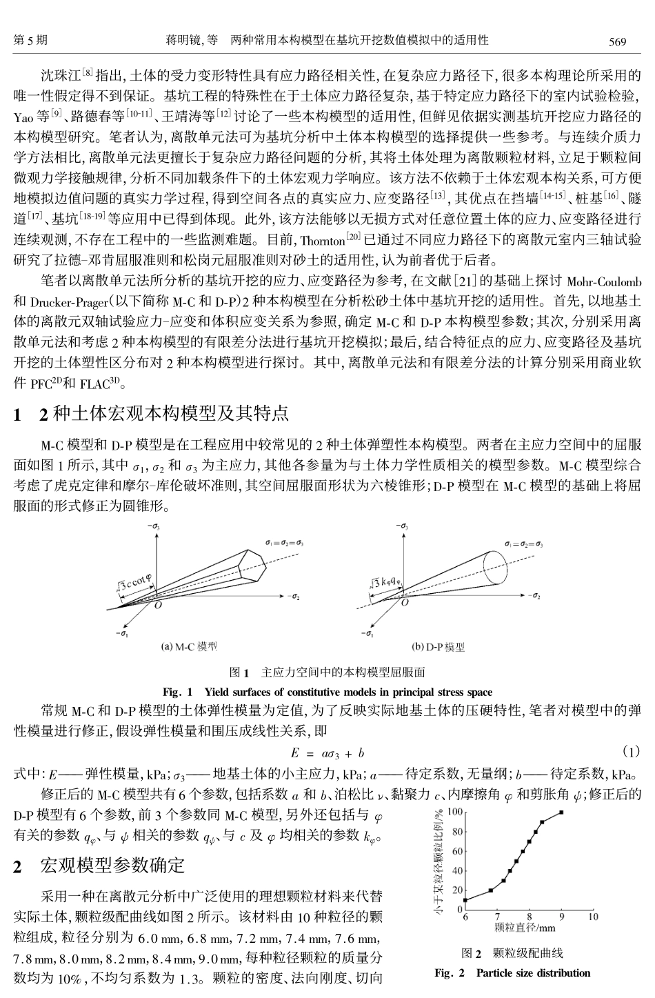 两种常用本构模型在基坑开挖数值模拟中的适用性_第2页