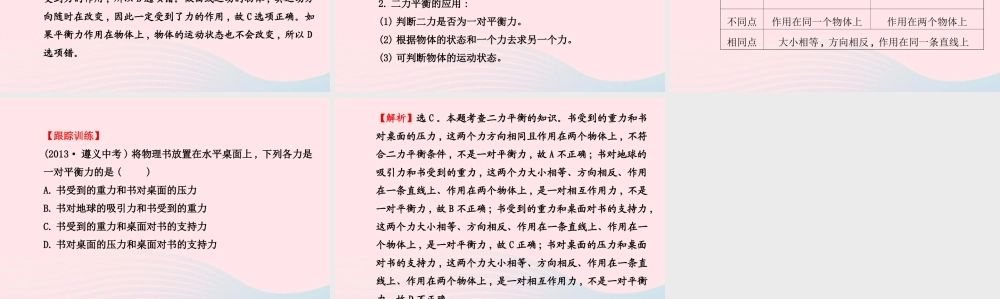 八年级物理全册 阶段专题复习 第七章 力与运动课件 (新版)沪科版 课件